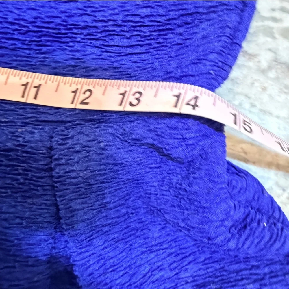 Knit Works Girls Dress Size 14.5 Royal Blue Textured Fit Flare Party Dress